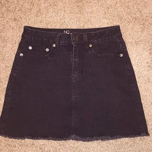 black jean like skirt